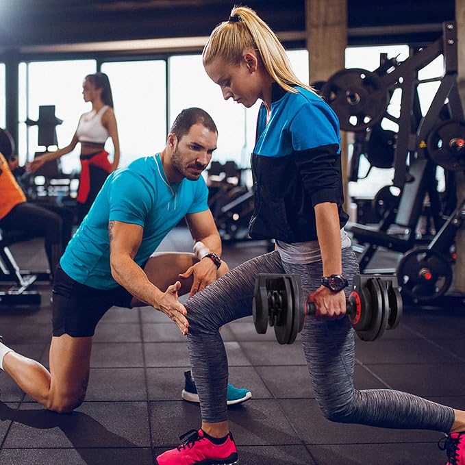 25/55 lbs Pair Adjustable Dumbbells Set, Adjustable Weights Dumbbells Set for Men and Women with