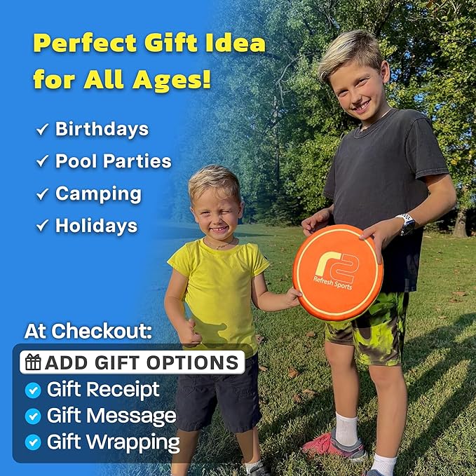 Fun Flying Toy for Kids, Teens & Adults - Beach Soft Disc - Durable Design Floats On Water - Use As