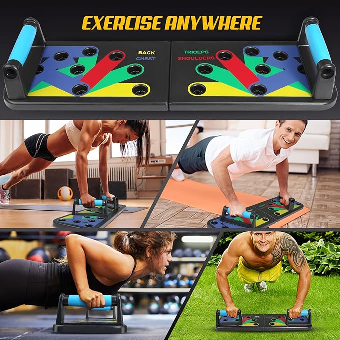 Solid Push Up Board 15 in 1 Home Workout Equipment Multi-Functional Pushup Stands System Fitness