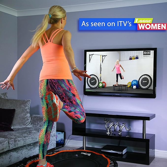 MXL FIT Bounce PRO Bungee Rebounder - Premium Indoor Mini Trampoline for Adults and Kids, Silent