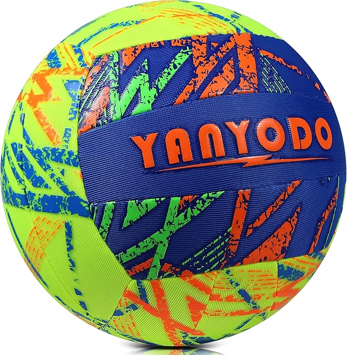 YANYODO Swimming Pool Waterproof Beach Volleyball, Soft Indoor Outdoor Size 5 Volleyball with Pump