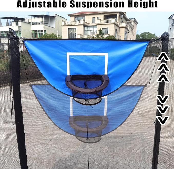 Trampoline Basketball Hoop, with Pump and 4 Mini Balls, Easy to Install, Universal Trampoline
