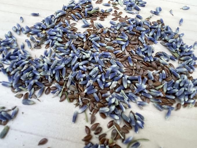 Organic Linen Eye Pillow - Lavender & Flaxseed for Relaxation, Yoga, Stress Relief - Microwavable