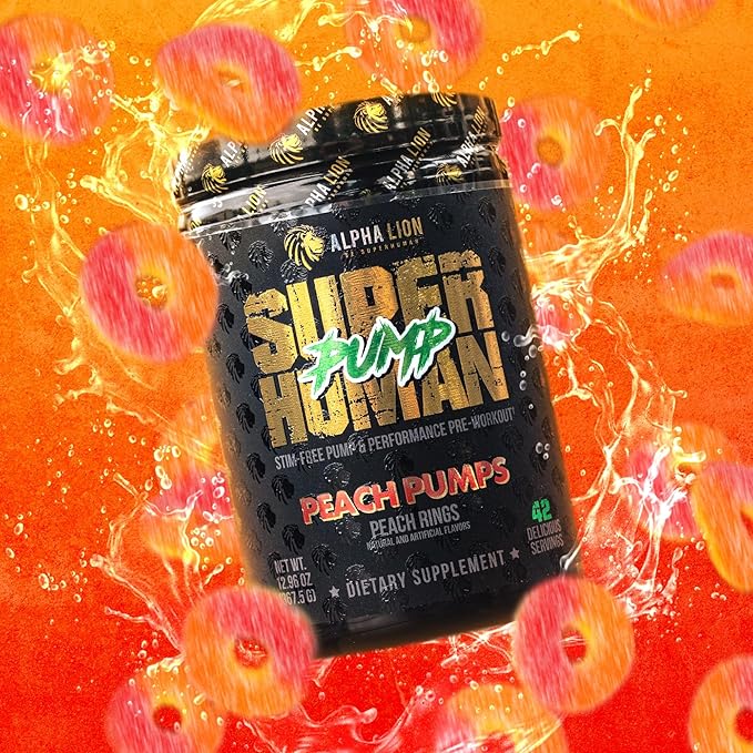 ALPHA LION Superhuman Pump Pre Workout Powder, Nootropic Caffeine & Stim Free Preworkout
