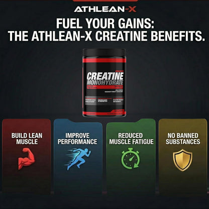 X-CREATINE Pure Micronized Creatine Monohydrate Powder - Supports Muscle Strength, Power, and