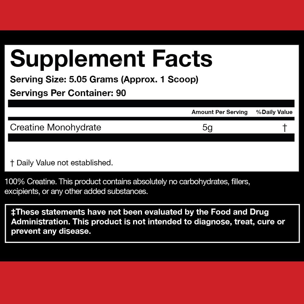 X-CREATINE Pure Micronized Creatine Monohydrate Powder - Supports Muscle Strength, Power, and
