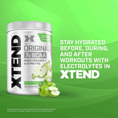 Xtend Original BCAA Powder 7g BCAA and 2.5g L-Glutamine, Sugar Free Post Workout Muscle Recovery