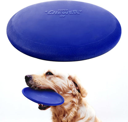 Ultra Durable Rubber Flying Disc Dog Toy for Aggressive Chewers – Heavy Duty Natural Rubber Frisbee