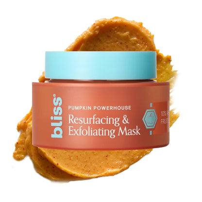 Bliss Pumpkin Powerhouse Resurfacing Enzyme Mask with 10% AHA Pumpkin Blend, Hyaluronic Acid &