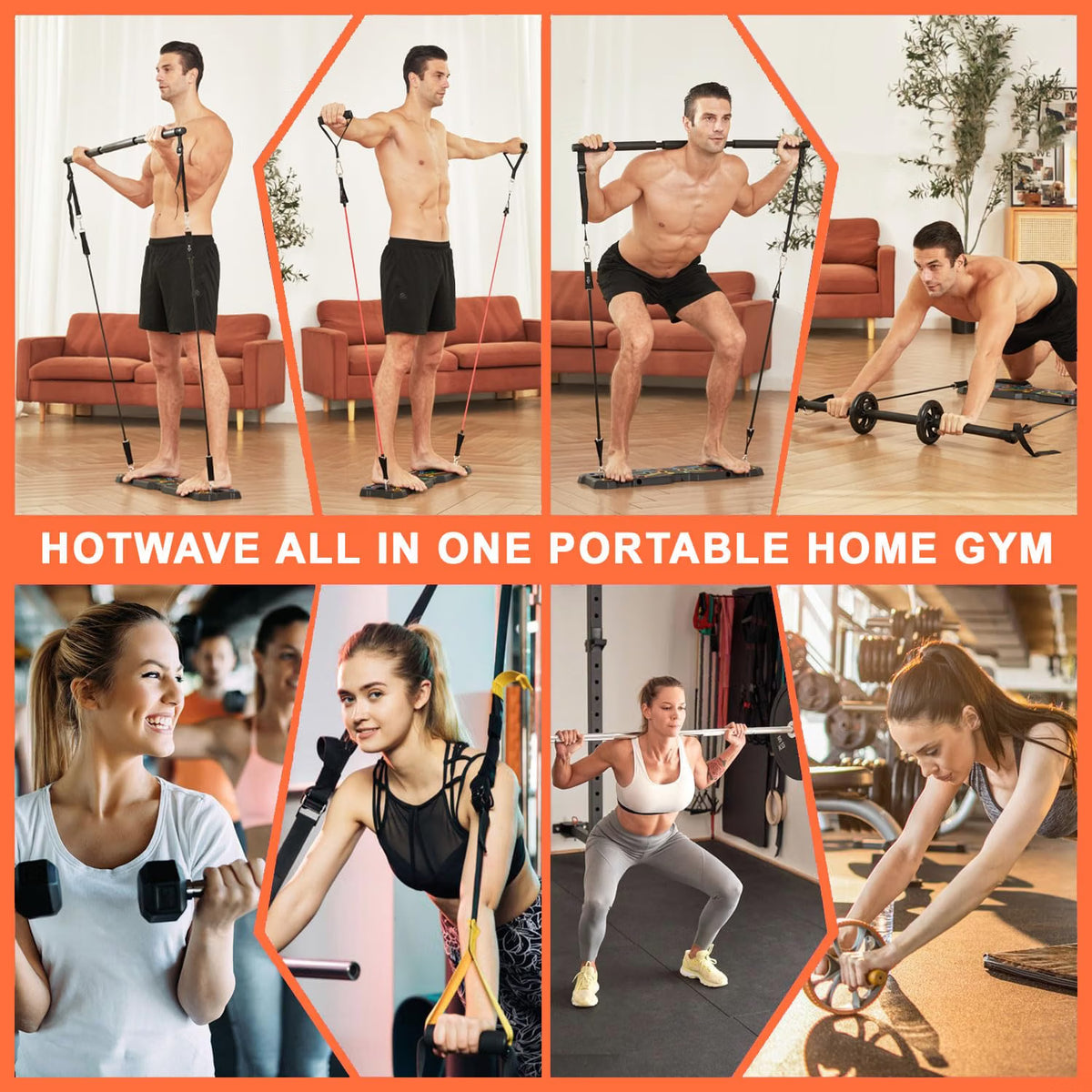 Push Up Board, Portable Pushup Board & Plank Trainer, Push Up Bar