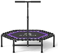 CLORIS 45'' Rebounder Trampoline for Adults - Max Load 450lbs, Mini Trampoline with Adjustable Foam