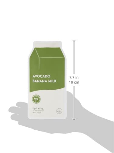ESW Beauty Avocado Banana Milk - Hydrating Plant-Based Milk Face Mask - Moisturizing with Avocado &