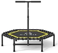 CLORIS 45'' Rebounder Trampoline for Adults - Max Load 450lbs, Mini Trampoline with Adjustable Foam