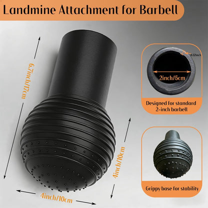 SerniaXin Landmine Attachment for Barbell, 360° Rotation Rubber Base for 2" Olympic Bars, Non-Slip