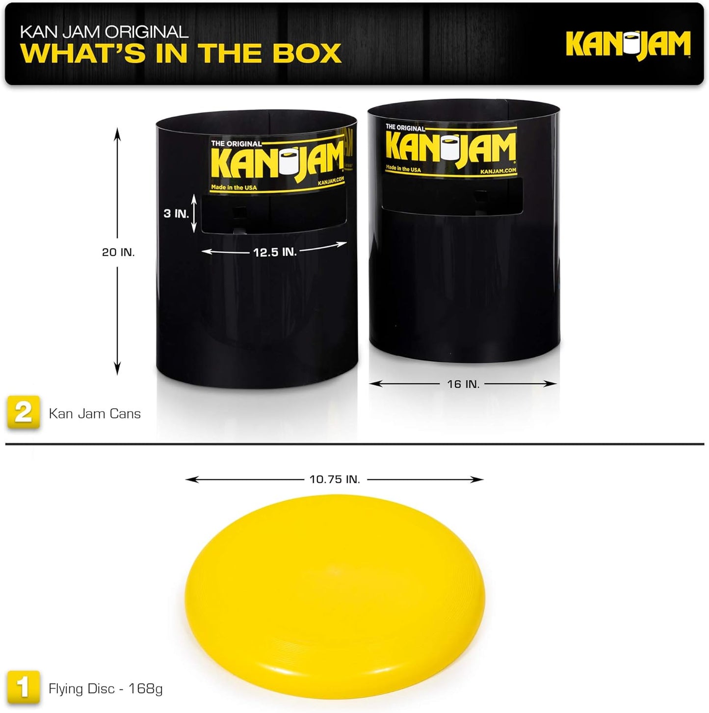 Kan Jam Original Disc Toss Game Set – Portable Outdoor Frisbee Team Game for Backyard, Beach &