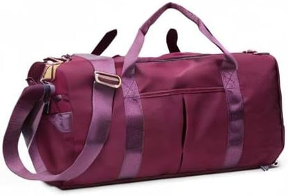 KARRESLY Sports Gym Bag for Women or Men Travel Duffel Bag with Wet Pocket and Shoes Compartment