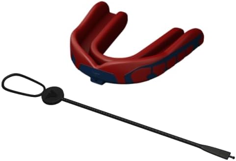 Velocity Champion Adult Mouthguard, 1 Pack, Navy & Red - for Ages 18 and Up - Ideal for Lacrosse
