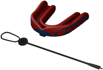 Velocity Champion Adult Mouthguard, 1 Pack, Navy & Red - for Ages 18 and Up - Ideal for Lacrosse