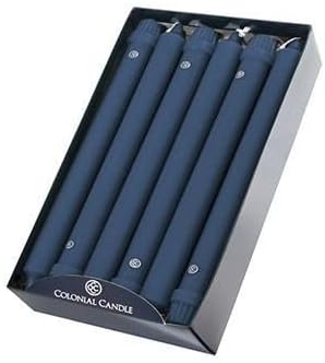 Colonial Candle Unscented Taper Candle, Classic Collection, Wedgewood, 10 in, Pack of 12 - Up to 8
