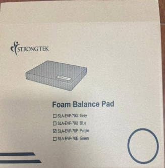 StrongTek Professional Foam Exercise Balance Pad - 15.8" x 13" x 2", High-Density TPE Foam Knee
