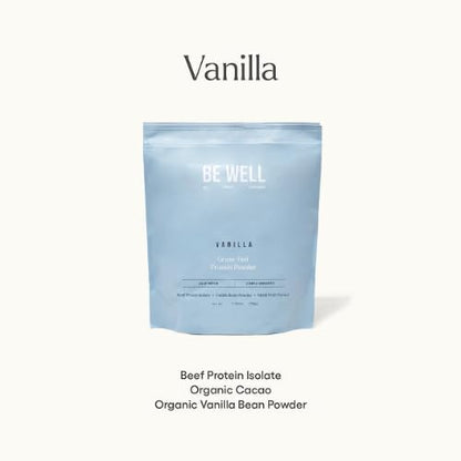 Be Well by Kelly Vanilla Grass-Fed Beef Protein Powder, 23G of Protein & Zero Carbs (3 Ingredients