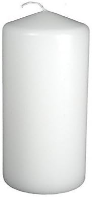 D'light Online 3 X 6 Inch Pillar Candles Set of 12 Bulk Event Pack Round Unscented Premium Wax
