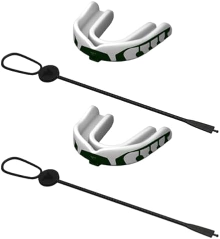 Velocity Champion Junior Mouthguard, 2 Pack, Green & White - for Ages 5 to 10 - Ideal for Lacrosse