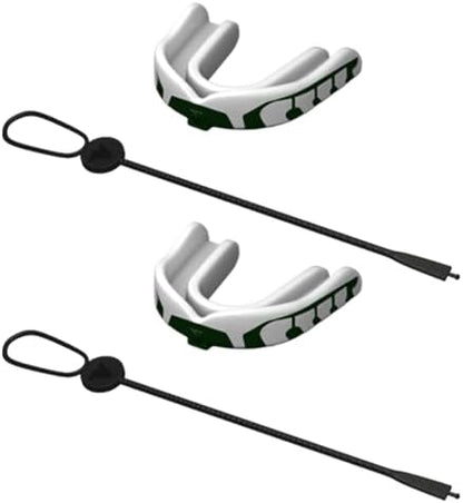 Velocity Champion Junior Mouthguard, 2 Pack, Green & White - for Ages 5 to 10 - Ideal for Lacrosse