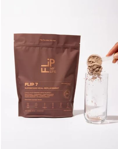 Flip 7 Natural SuperFood, Plant-Based Protein, Complete Meal Replacement to Support Healthy Gut, 7