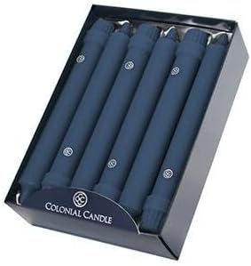 Colonial Candle Unscented Taper Candle, Classic Collection, Wedgewood, 8 in, Pack of 12 - Up to 6