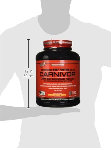 MuscleMeds Carnivor Beef Protein Isolate, 0 Lactose, 0 Sugar, 0 Fat, 0 Cholesterol, Cinnamon Toast