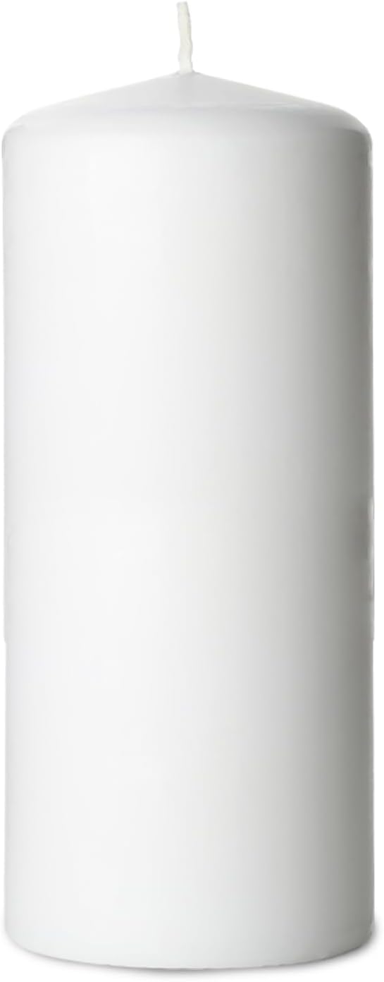 Unscented White Pillar Candle Bulk 3x6, 6 Pack, Long Lasting 70 Hour Burn, Wax Pillar Candles for