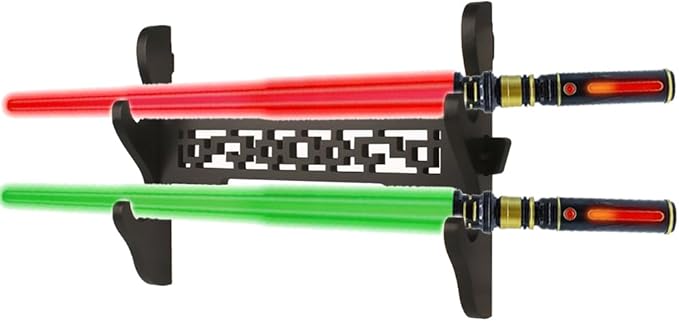 Katana Wall Mount Samurai Sword Display Hanger Lightsaber Holder, Wood Flute Stand Martial Arts