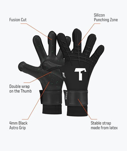 T1TAN Beast Goalkeeper Gloves - Without Finger Protection - Soccer Goalie Gloves Adult