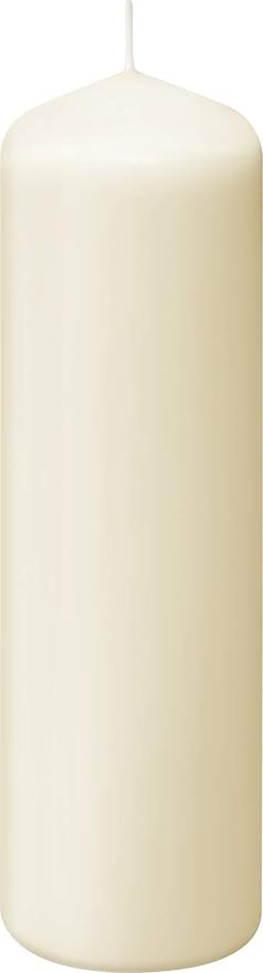 BOLSIUS 6 Ivory Pillar Candles Bulk - 3x9 Inches Candle Set - 116+ Hours Clean Burning - No Palm
