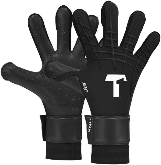 T1TAN Beast Goalkeeper Gloves - Without Finger Protection - Soccer Goalie Gloves Adult