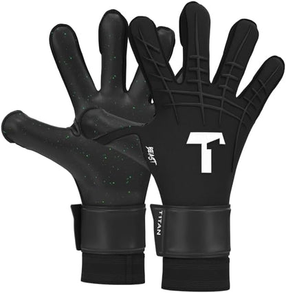 T1TAN Beast Goalkeeper Gloves - Without Finger Protection - Soccer Goalie Gloves Adult