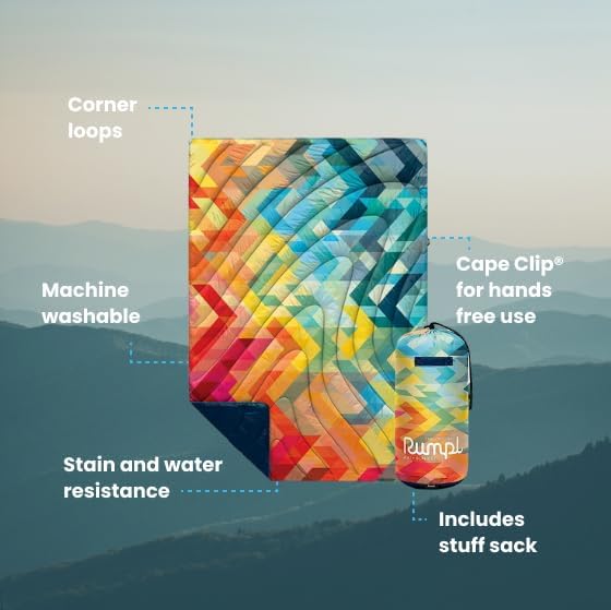 Rumpl Original Puffy Blanket - Warm, Water-Resistant Camping Blanket with 100% Recycled Synthetic