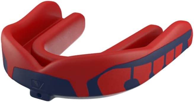 Velocity Champion Youth Mouthguard, 1 Pack, Royal & Red - for Ages 11 to 18 - Ideal for Lacrosse
