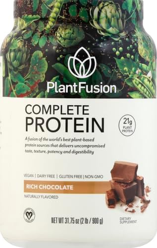 PlantFusion Complete Vegan Protein Powder - Plant Based With BCAAs, Digestive Enzymes and Pea