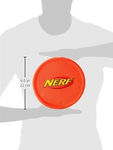 Nerf Dog Nylon Flyer Dog Toy, Flying Disc, Lightweight, Durable and Water Resistant, Great for