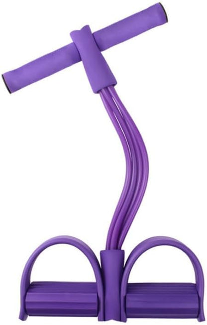 21 Fitness Resistance Bands-4 Tube Pedal Ankle Puller,Pedal Resistance Band with Handle,Resistance