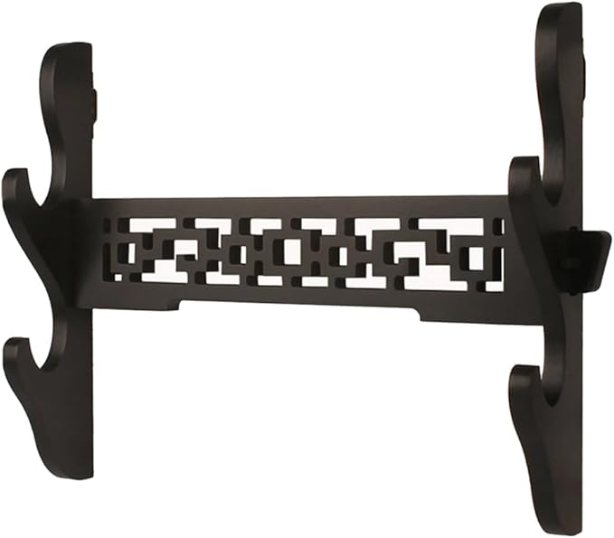 Katana Wall Mount Samurai Sword Display Hanger Lightsaber Holder, Wood Flute Stand Martial Arts