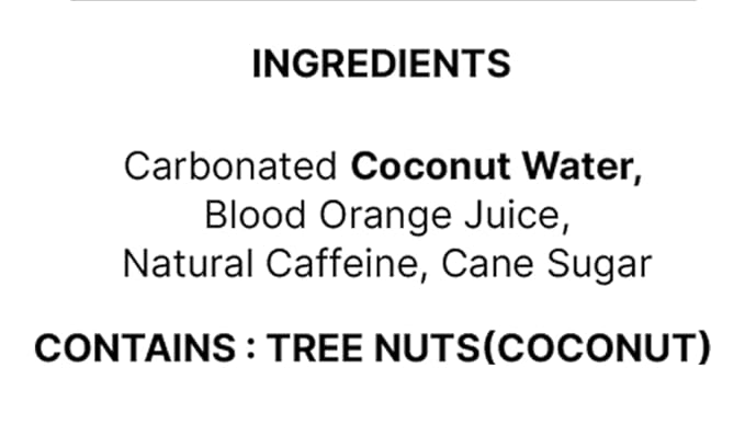 Flova Blood Orange Energy Drink, All Natural, Electrolytes and Minerals from Coconut Water, 4