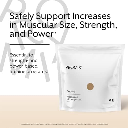ProMix Nutrition Creatine Monohydrate Powder, Unflavored - 5g of Micronized Creatine per Serving