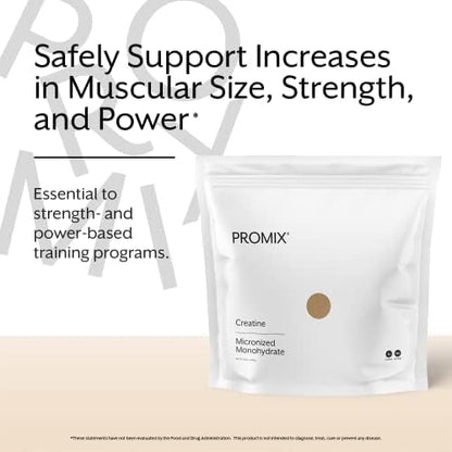 ProMix Nutrition Creatine Monohydrate Powder, Unflavored - 5g of Micronized Creatine per Serving
