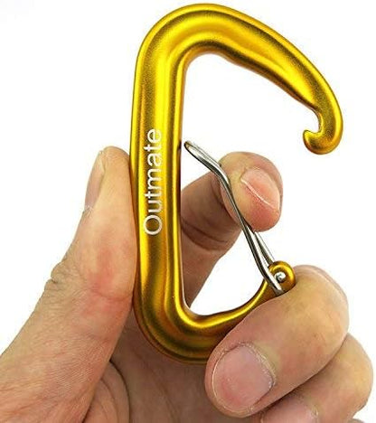 12kN 3.2"x2" Heavy-Duty Carabiner Clips - Durable, Lightweight Aluminum Alloy Carabiners for