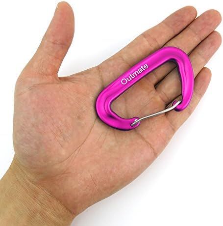 12kN 3.2"x2" Heavy-Duty Carabiner Clips - Durable, Lightweight Aluminum Alloy Carabiners for