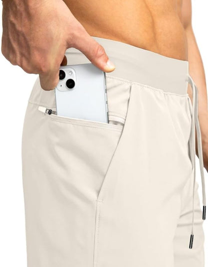 Men's Running Shorts with Zipper Pockets 9 Inch/ 7 Inch / 5 Inch Lightweight Quick Dry Gym Workout