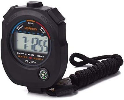 2 Pack Multi-Function Electronic Digital Sport Stopwatch Timer, Large Display with Date Time and
